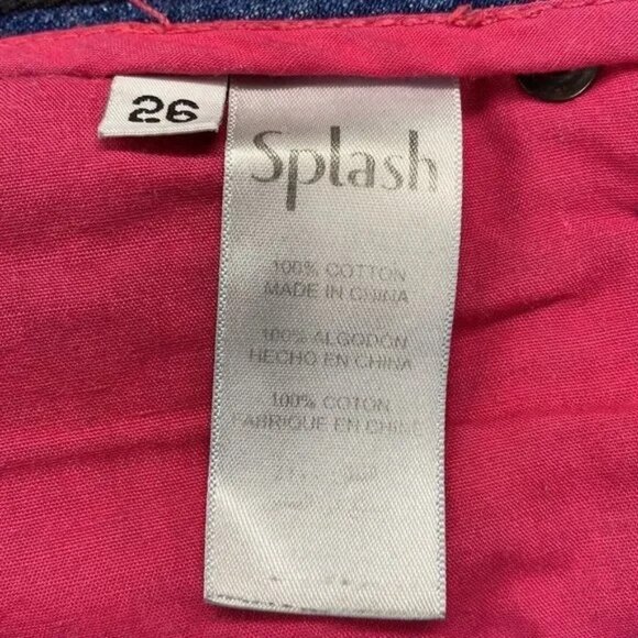 KINYOBI+FRIDAY SPLASH BOOT-CUT EMBROIDERED BACK POCKET DISTRESSED JEANS 26-EUC - Picture 9 of 9